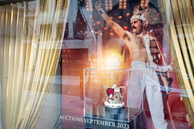 Freddie Mercury Crown Window Display 