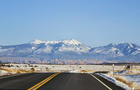 Winter Road Landscape in Utah - USA 