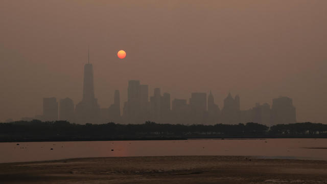 Smokey Sunrise in New York City 