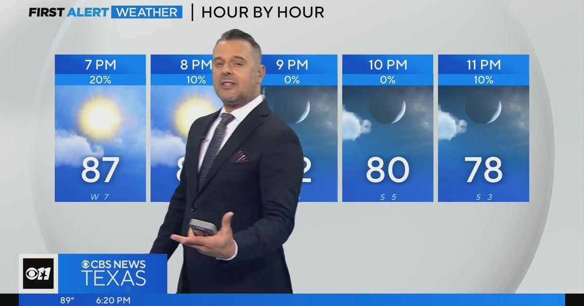 Stray shower or thunderstorm possible tonight CBS Texas
