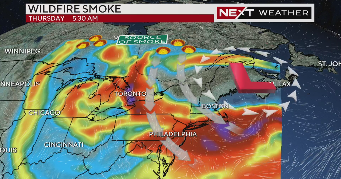 Philadelphia air quality: Smoke maps, when smoke clears out - Vimarsana News