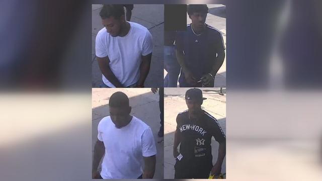 Photos of four men accused in a subway station robbery in Washington Heights. 