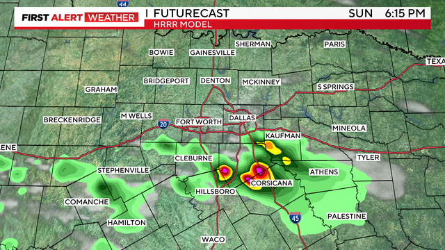 First Alert Weather: Sunday evening storms capable of large hail, damaging winds 