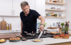 Gordon Ramsey cooking with Hexclad cookware 