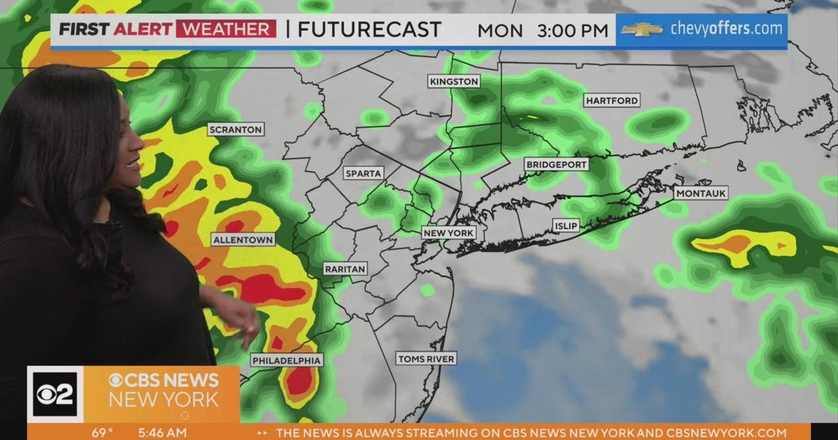 First Alert Weather: Thunderstorms expected this evening - CBS New York