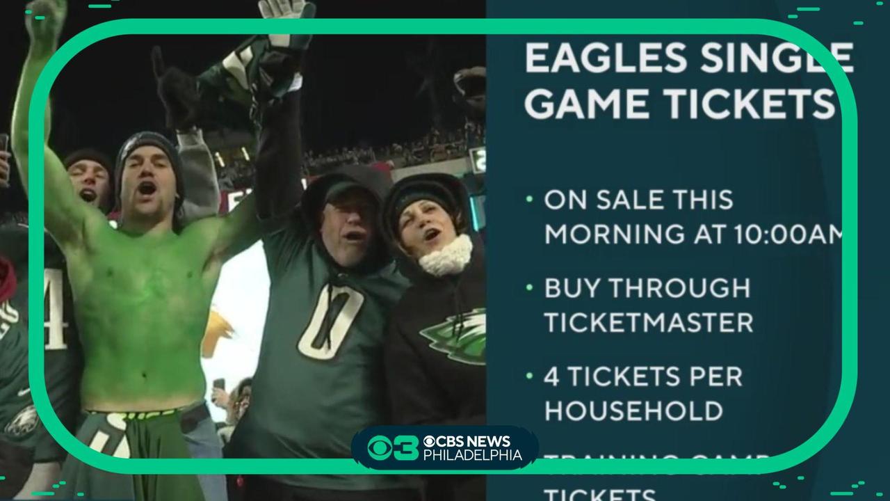 Set those alarms! Single-game Eagles tickets on sale Tuesday - CBS  Philadelphia