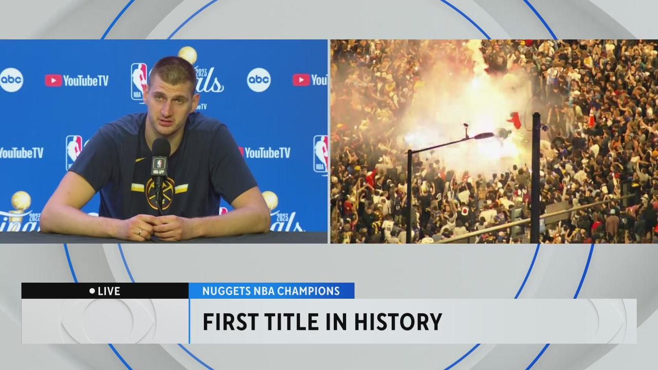 While Nikola Jokic talks about winning NBA Championship, fans celebrate in the streets
