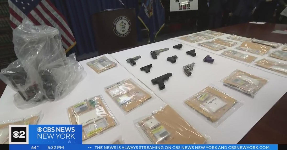 $1 million in drugs and guns confiscated in Queens bust - CBS New York