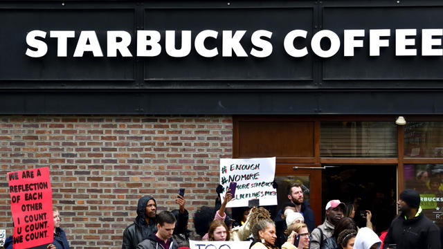 Anti-Racism Protest at Starbucks in Philadelphia, PA 