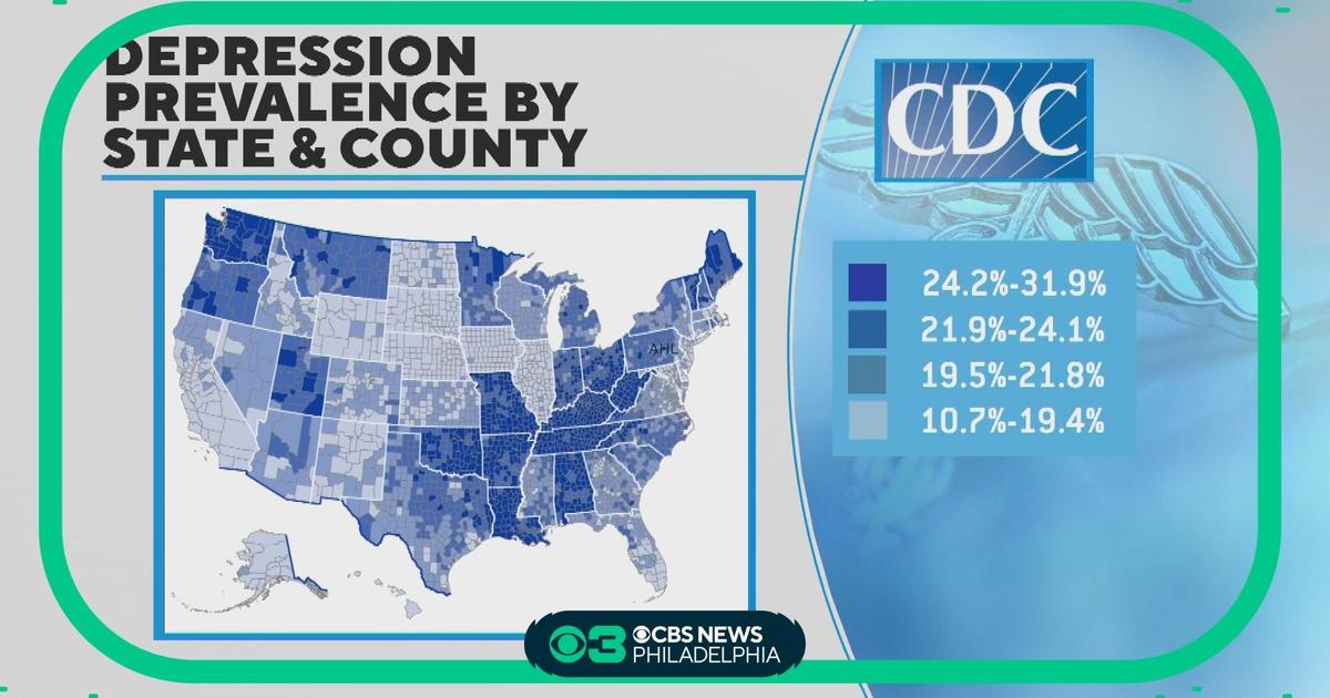 New CDC study says depression rates in the U.S. varies on where you