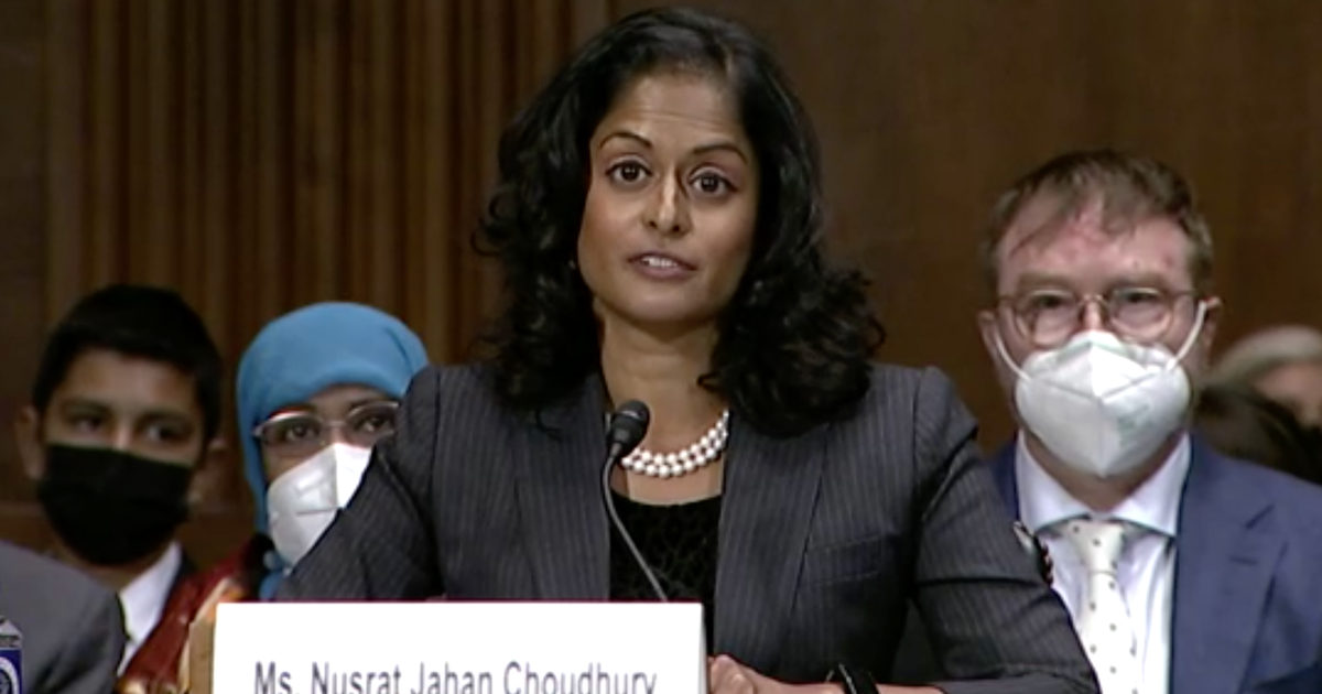 Nusrat Chowdhury confirmed as first Muslim female federal judge in U.S. history Nusrat Chowdhury confirmed as first Muslim female federal judge in U.S. history