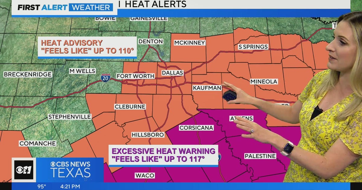Heat advisory and warning in effect across northern Texas - CBS Texas
