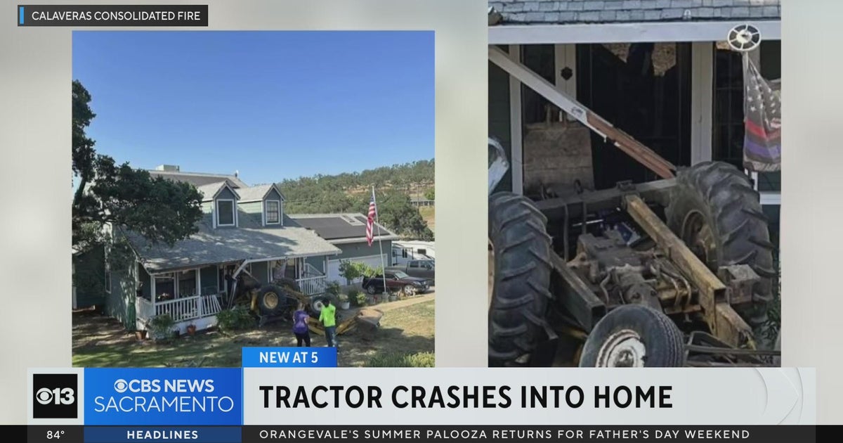 1 injured after tractor crashes in Calavera County home