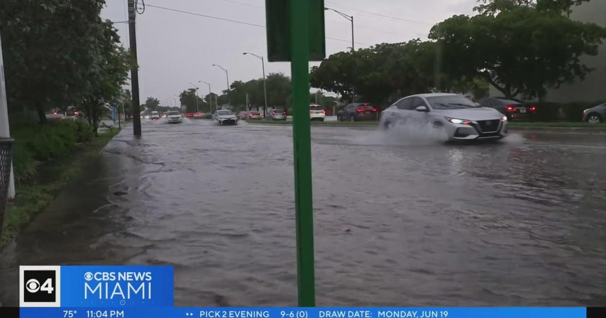 Storms soak Miami-Dade County - CBS Miami