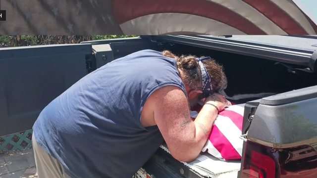 Tracy firefighters help give disabled veteran's service dog a final goodbye fit for a soldier 