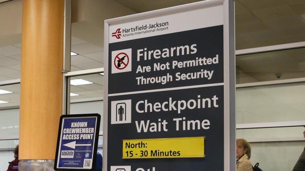 TSA sign at Hartsfield-Jackson Atlanta International Airport 