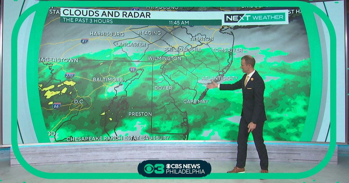 NEXT Weather Band of rain lifting north CBS Philadelphia