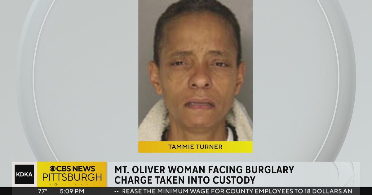 Mt. Oliver woman taken into custody over burglary charge - CBS Pittsburgh