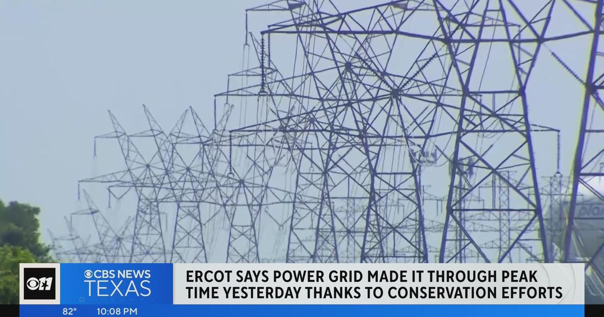 ERCOT says power grid made it through peak times Tuesday - CBS Texas