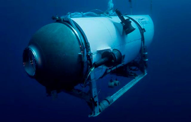 This undated image provided by OceanGate Expeditions in June 2021 shows the company's Titan submersible. 