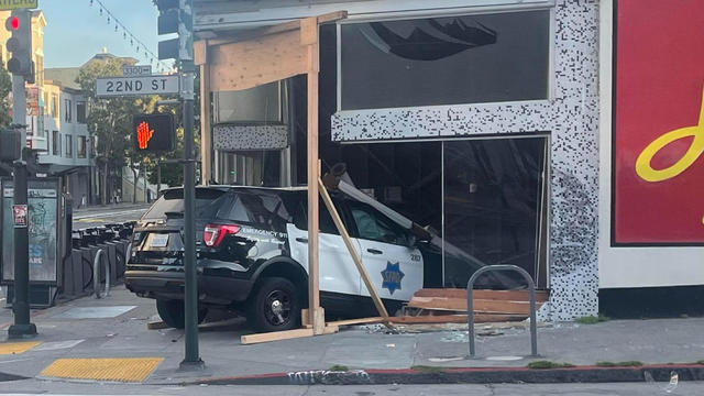 SFPD car into building 