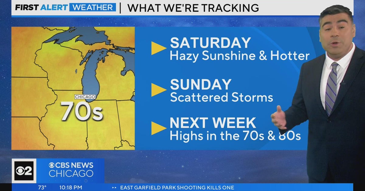 Chicago First Alert Weather: Hazy sunshine and hotter Saturday - CBS ...