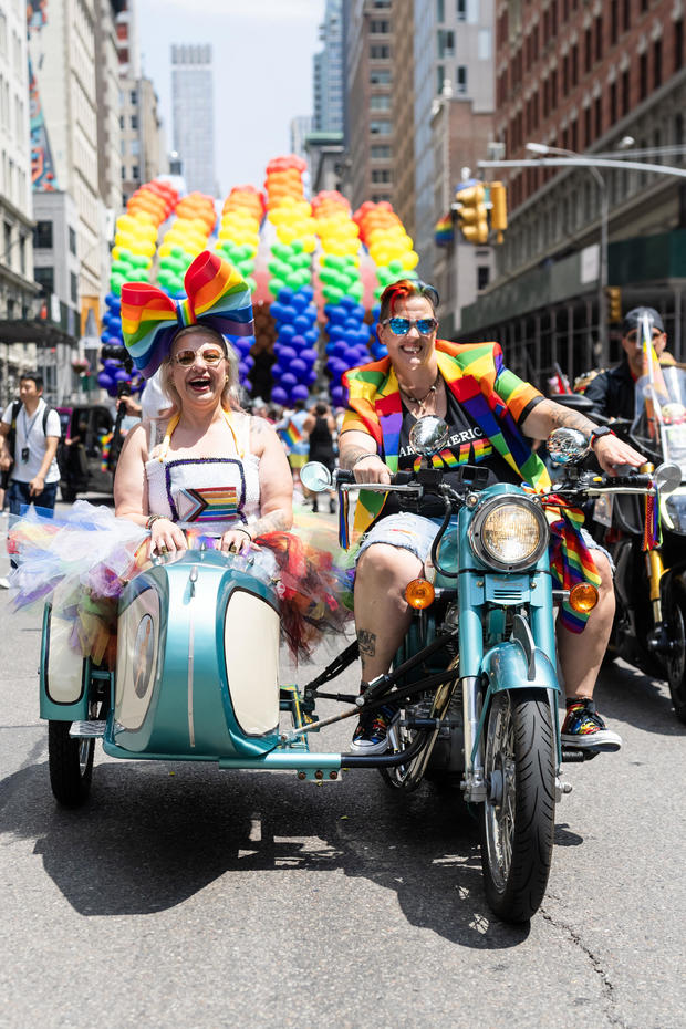 Participants attend the 2023 New York City Pride March on June 25, 2023 in New York City. 