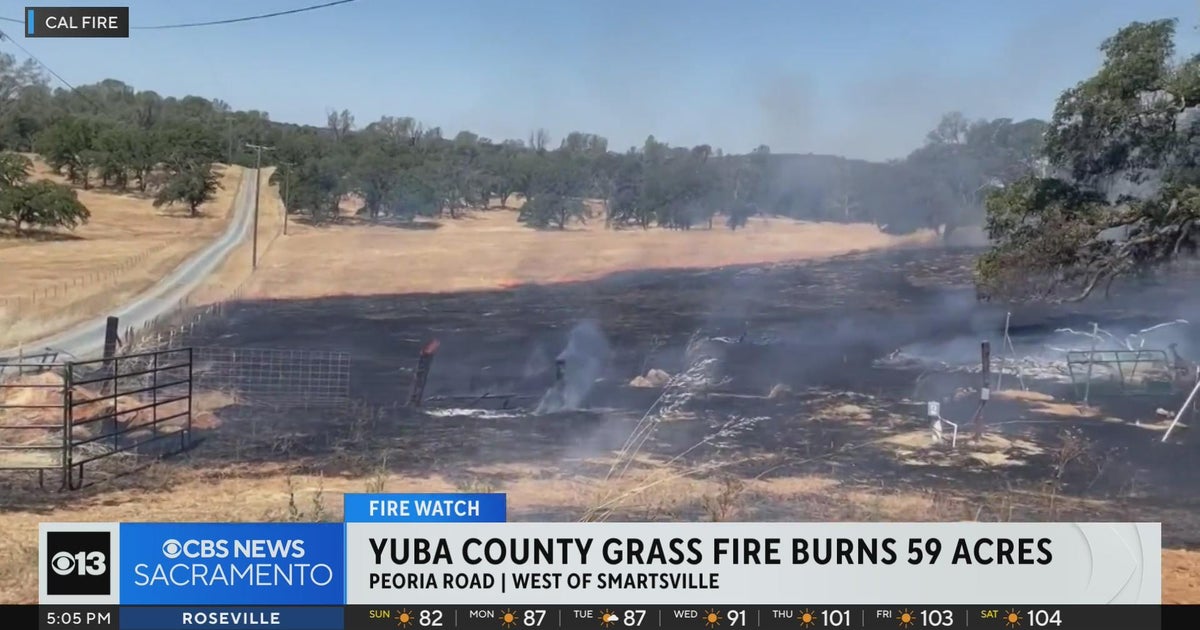Poeria Fire burns 59 acres in Yuba County