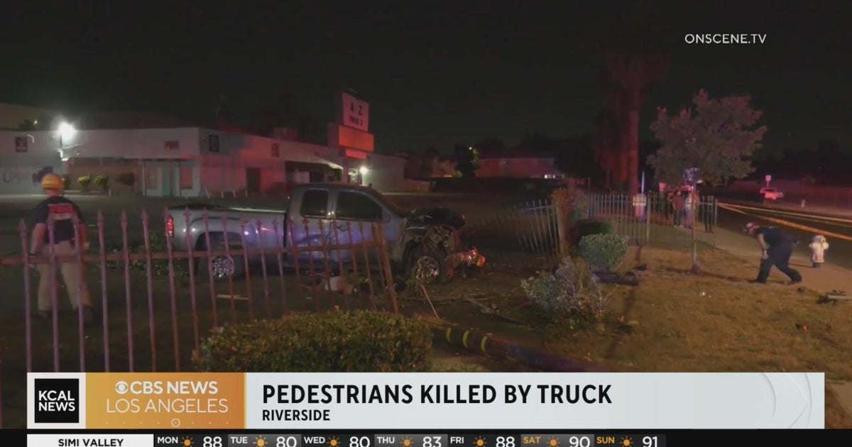 Riverside Pickup Truck Crash Kills Pedestrians Teen Detained Cbs Los