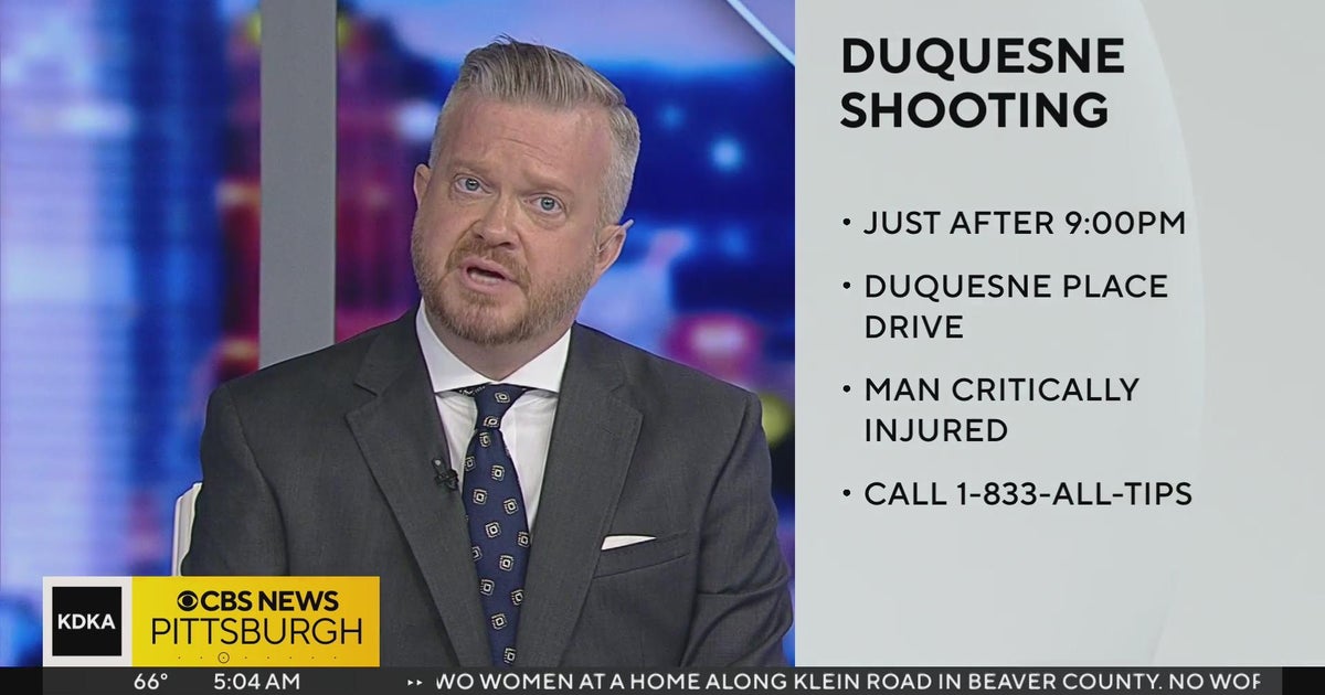 Man shot in the face in Duquesne - CBS Pittsburgh