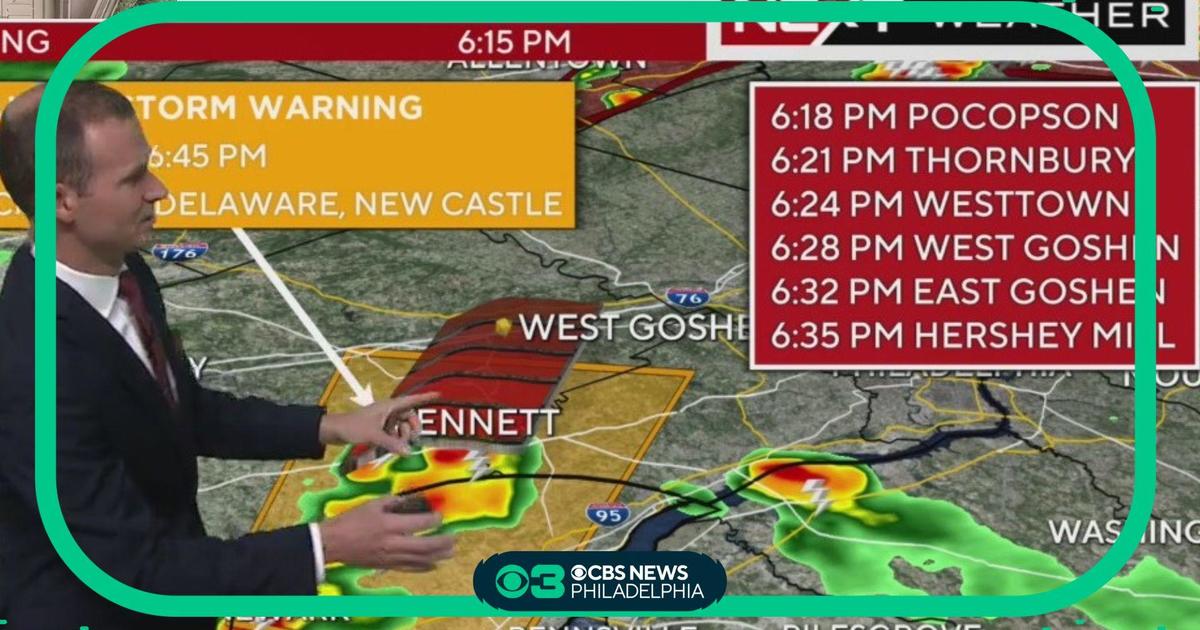 NEXT Weather: Tracking Severe Storms For Monday Night - CBS Philadelphia