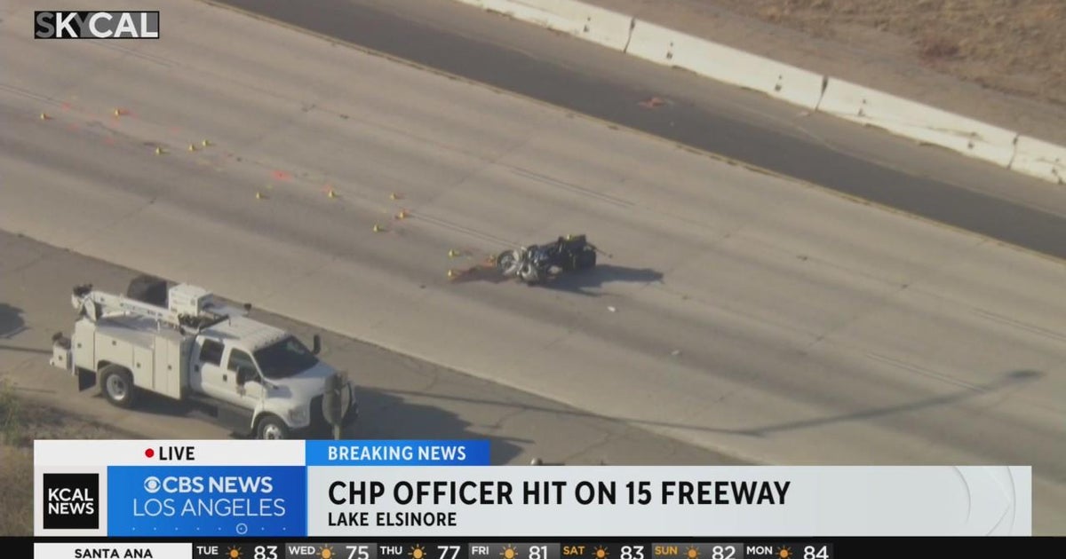 CHP motorcycle officer injured after being hit by car on I-15 in Lake ...