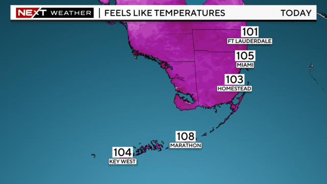 South Florida weather: New record set with feel-like temps in triple digits  - CBS Miami