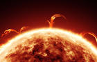 Sun Close-up Showing Solar Surface Activity and Corona 