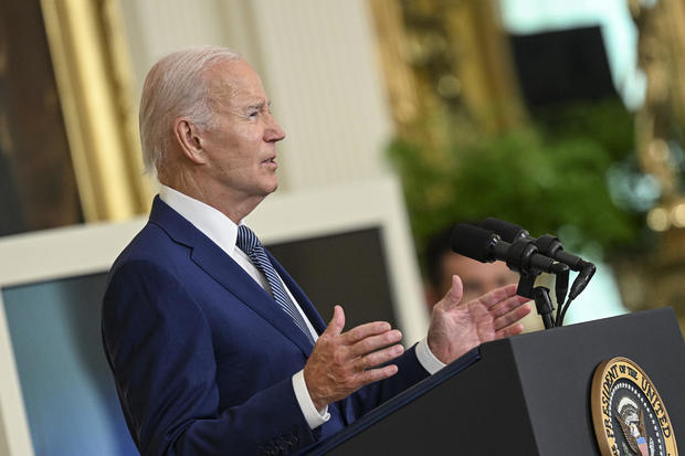 President Biden speaks at the White House in Washington, D.C., on June 26, 2023. 