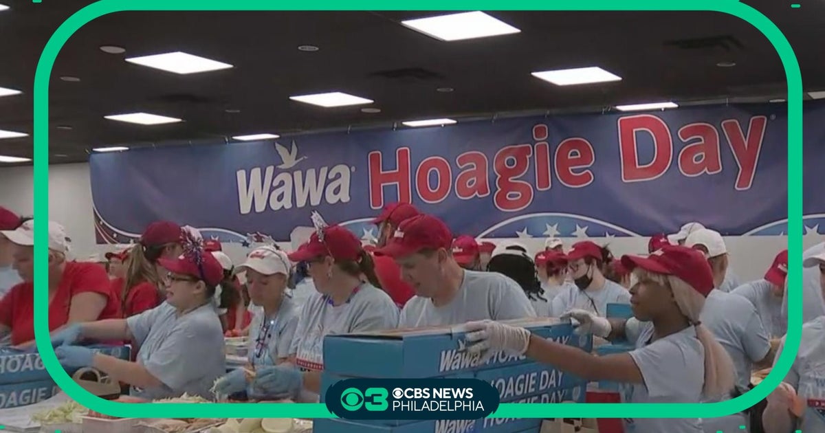 Workers make more than 25K sandwiches for Wawa Hoagie Day CBS
