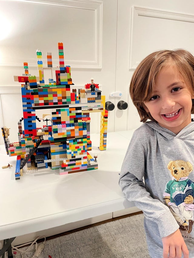 Newton 6 year old Kellan Rietdyk in LEGO s Mini Master Model