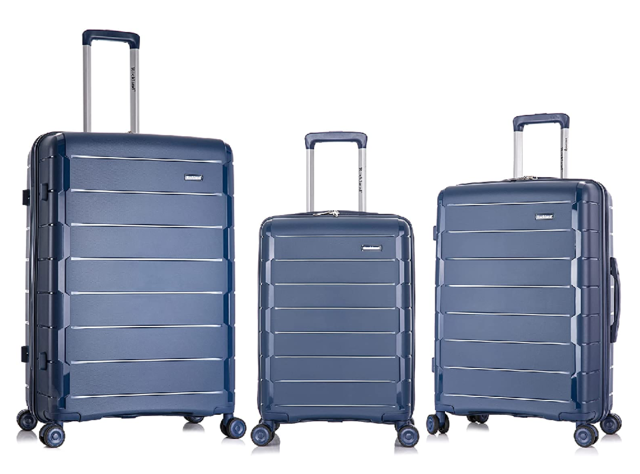 Rockland 28 in Expandable ABS Dual Wheel Spinner, Navy
