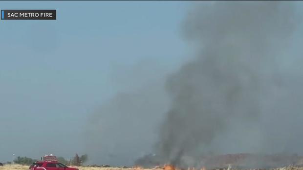 Multiple homes in Rancho Cordova threatened by a grass fire 