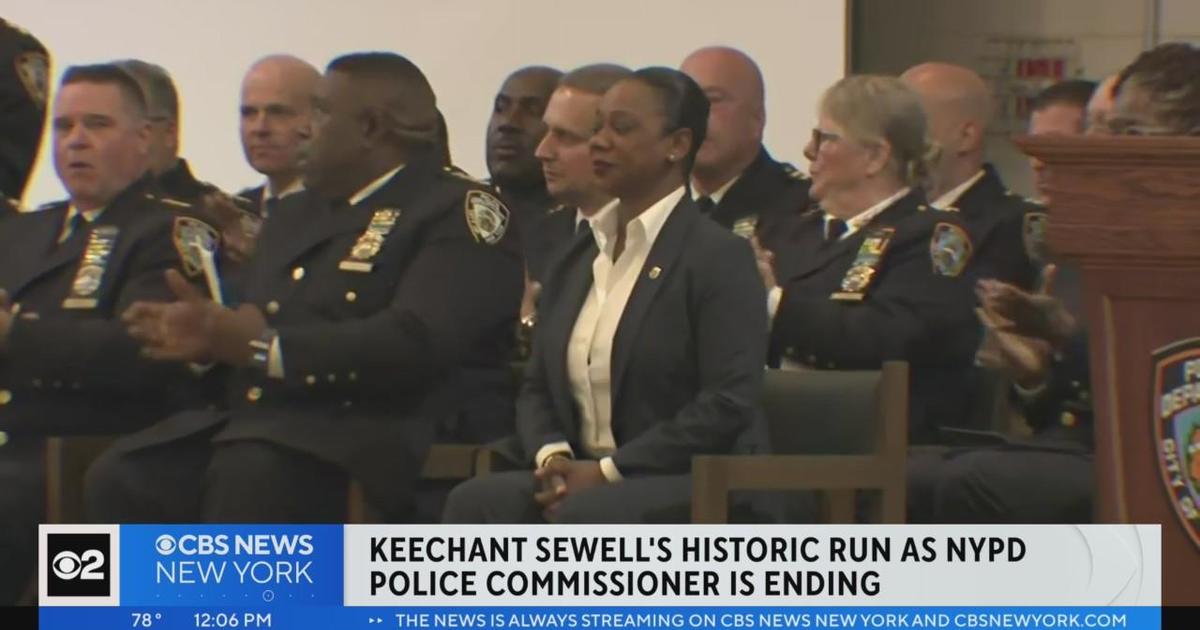 Outgoing NYPD Commissioner Keechant Sewell Receives Standing Ovation ...