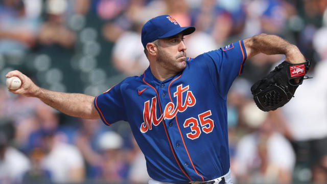 Justin Verlander #35 of the New York Mets pitches against the San Francisco Giants during their game at Citi Field on July 01, 2023 in the Queens borough of New York City. 