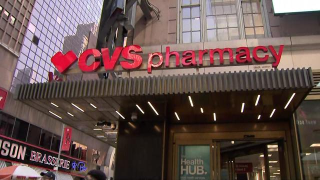 The exterior of a CVS Pharmacy on Broadway in Midtown. 