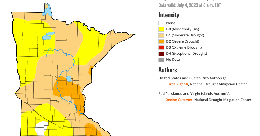 Dry conditions worsen: Over 50% of Minnesota is in moderate drought ...
