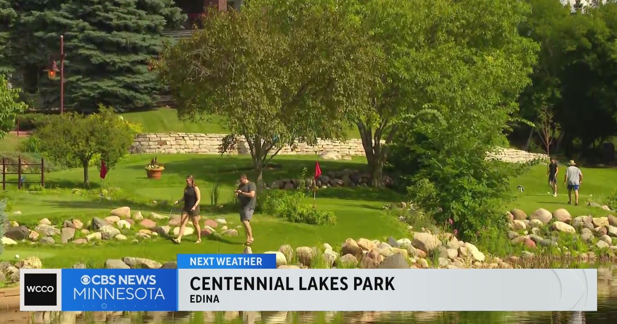 Chris Shaffer soaks up the rays at Centennial Lakes Park CBS Minnesota