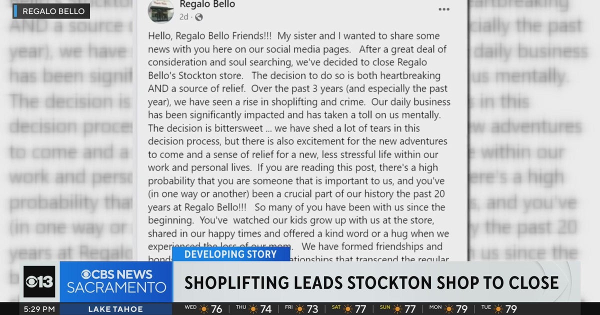 Stockton store closing due to shoplifting and crime problems