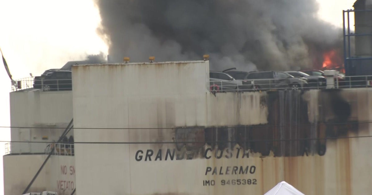 Cars go up in flames again on board cargo ship where 2 Newark firefighters died in line of duty - Vimarsana News