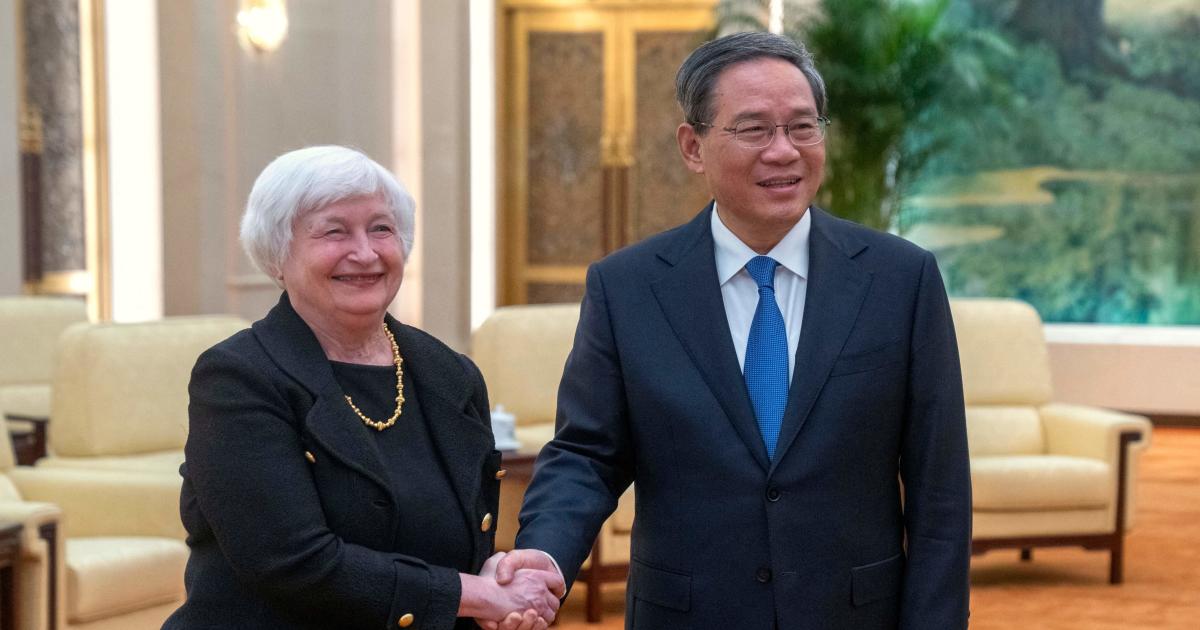 U.S. Treasury chief Janet Yellen visits China with warning over "unfair economic practices"
