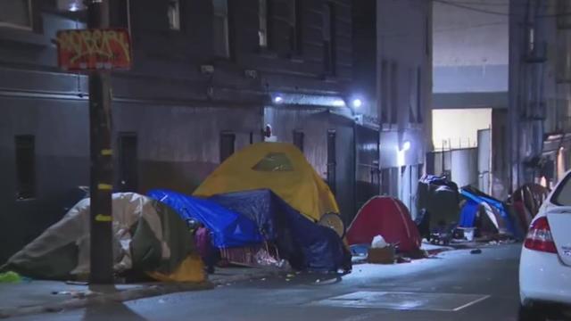 Homeless encampments on SF streets 