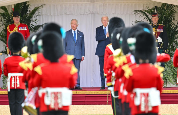 King Charles III Meets The President Of The United States At Windsor Castle 