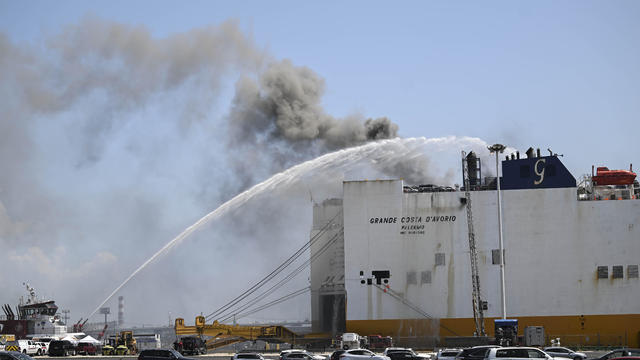 Cargo ship blaze that killed 2 firefighters put out after nearly a week